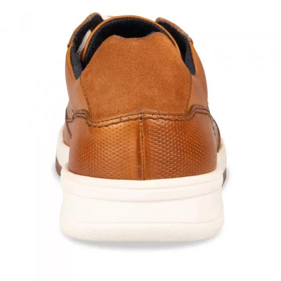 Baskets COGNAC DENIM SIDE CUIR