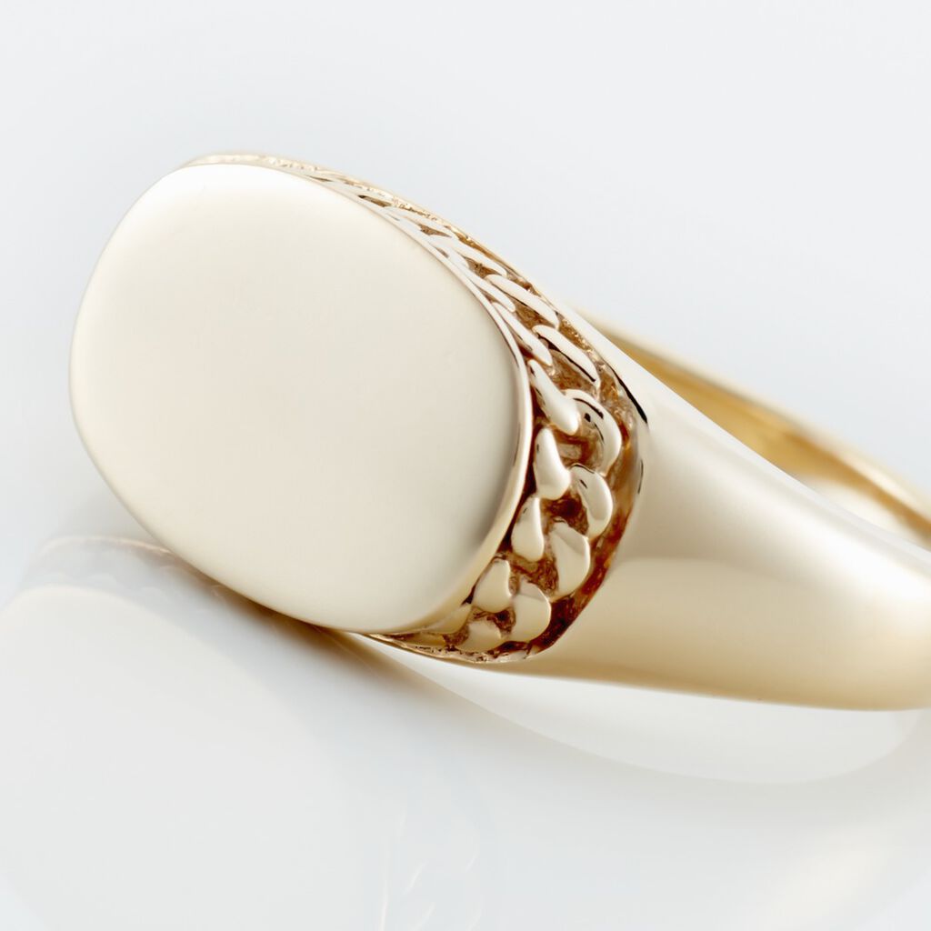 Chevalière Plaqué Or Jaune Nail