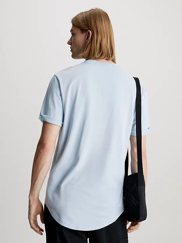 Camiseta de algodão lavado com brasão