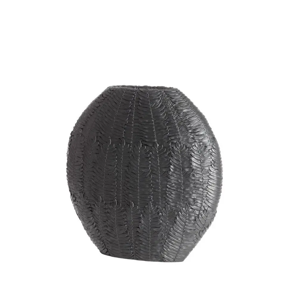 Light & Living - Nivica vaas deco 40,5x11x40 cm - mat zwart