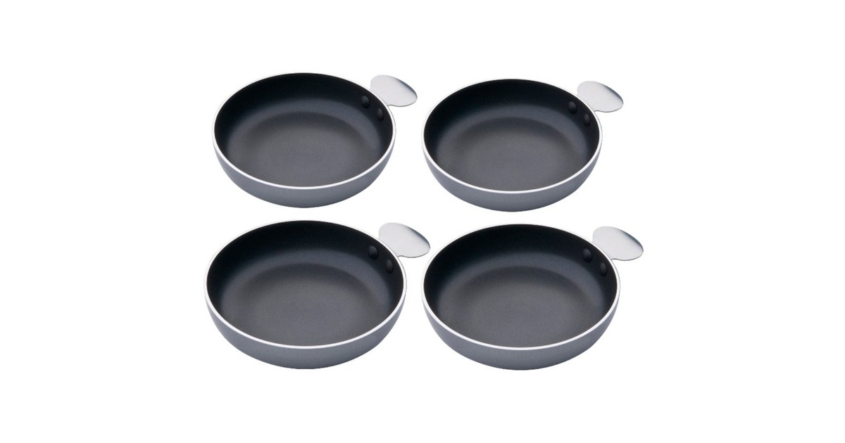 CadacTapas Set bak-/braadpan  (Antraciet, 4 stuks, ø 12,5 cm)