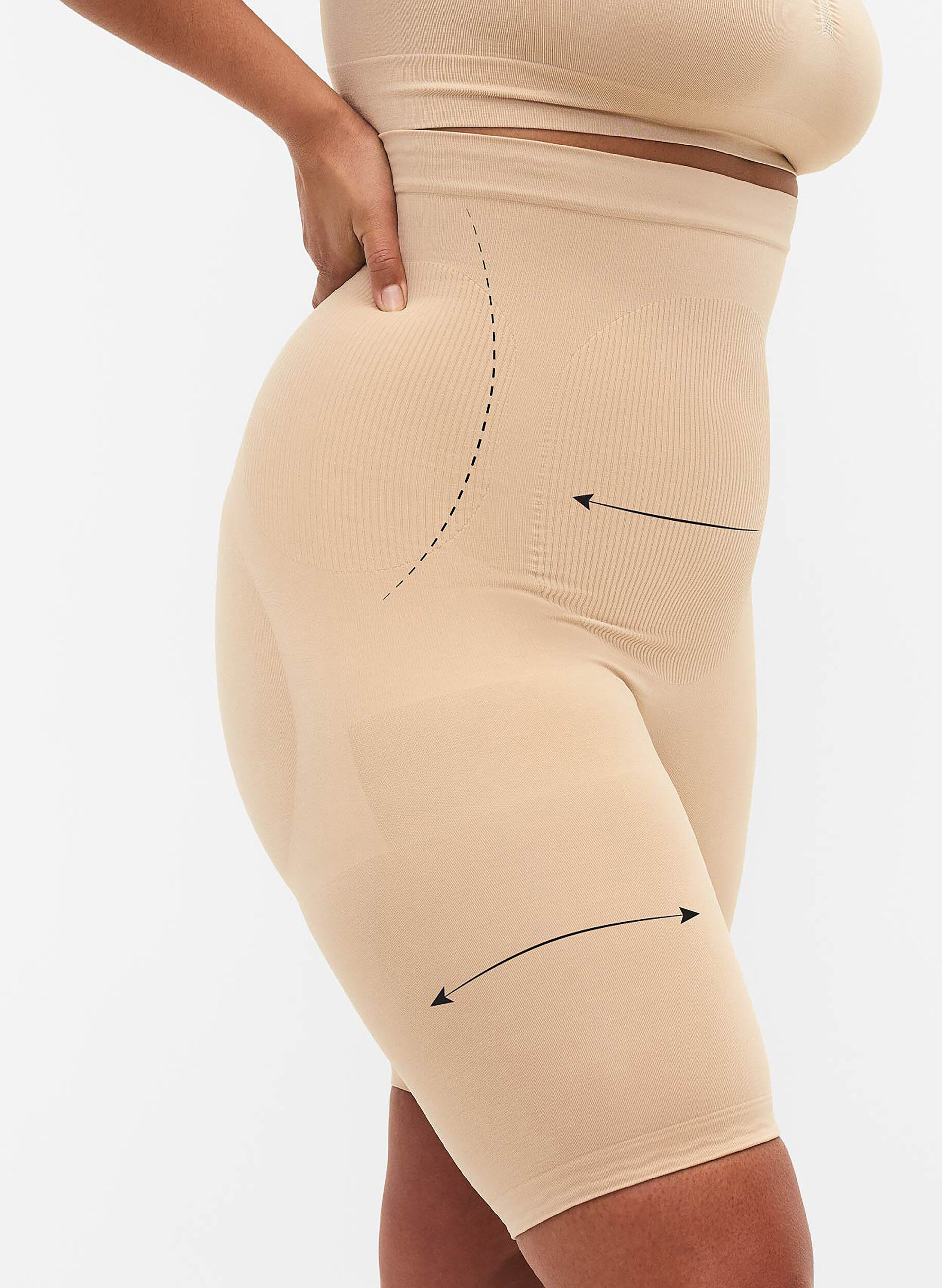 Højtaljede shapewear shorts