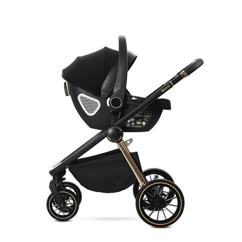 Poussette Trio BIANCA Nacelle + Coque ARIA LUX Noir - LORELLI