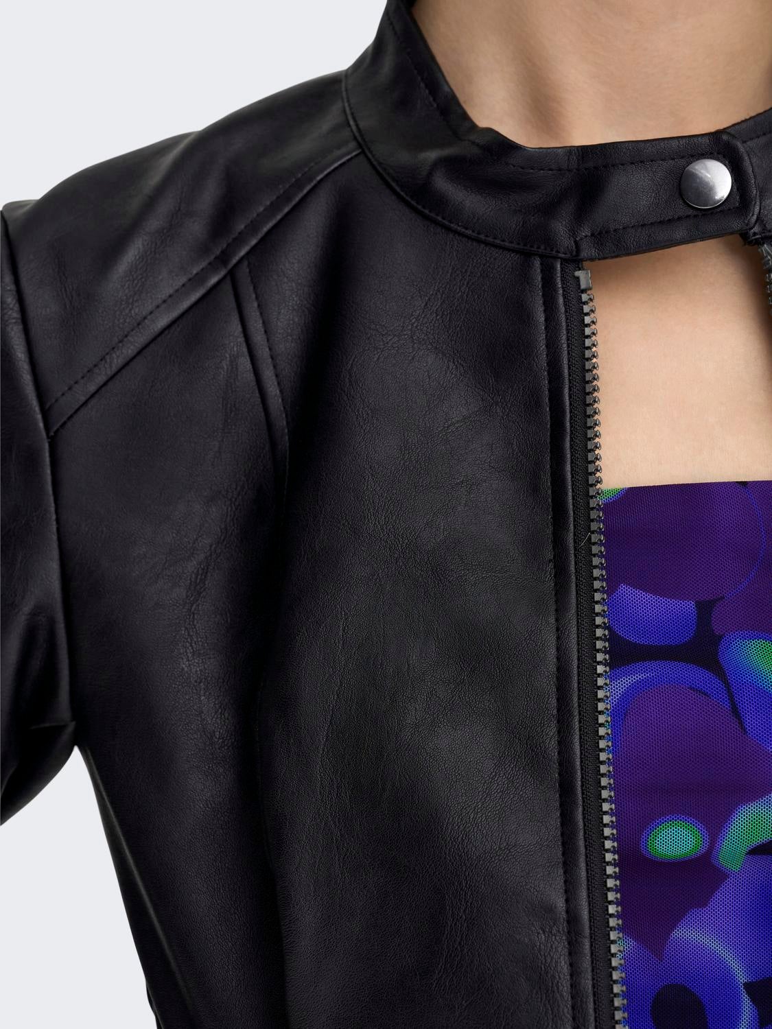 JDYEMILY Kunstlederjacke Black