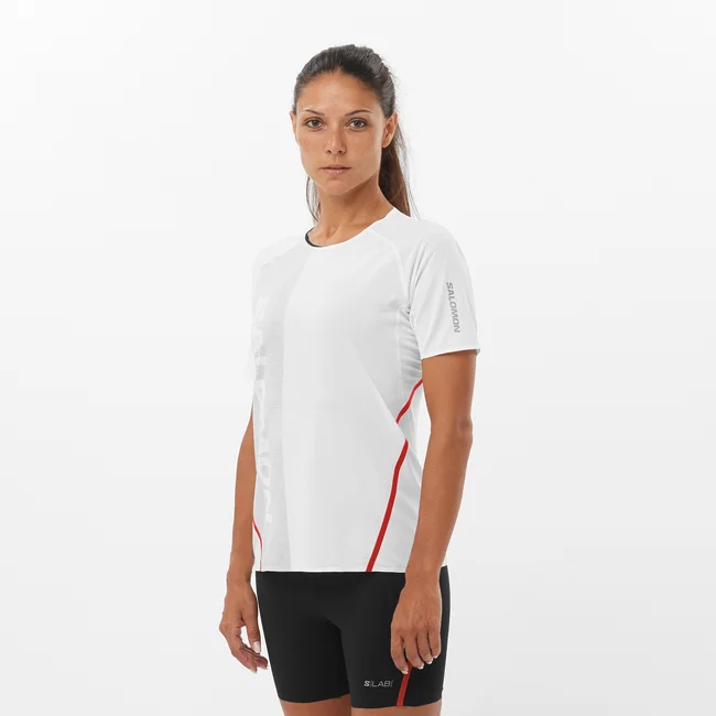 S/LAB SPEED  Kurzarmshirt Damen WHITE/DEEPBLACK