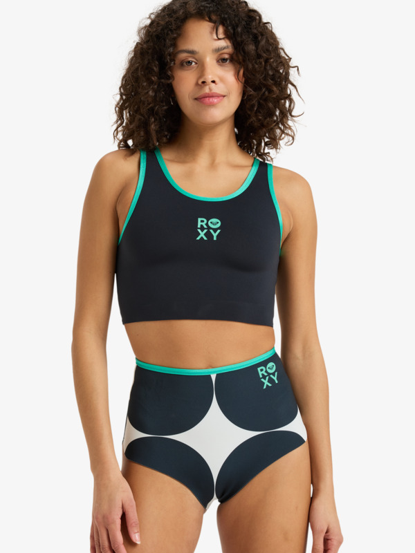 1mm Rise Natural Top en néoprène réversible Noir Femme