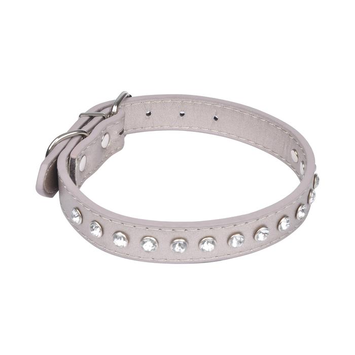 COLLIER AVEC CHARMS STRASS 45X2CM ARGENT