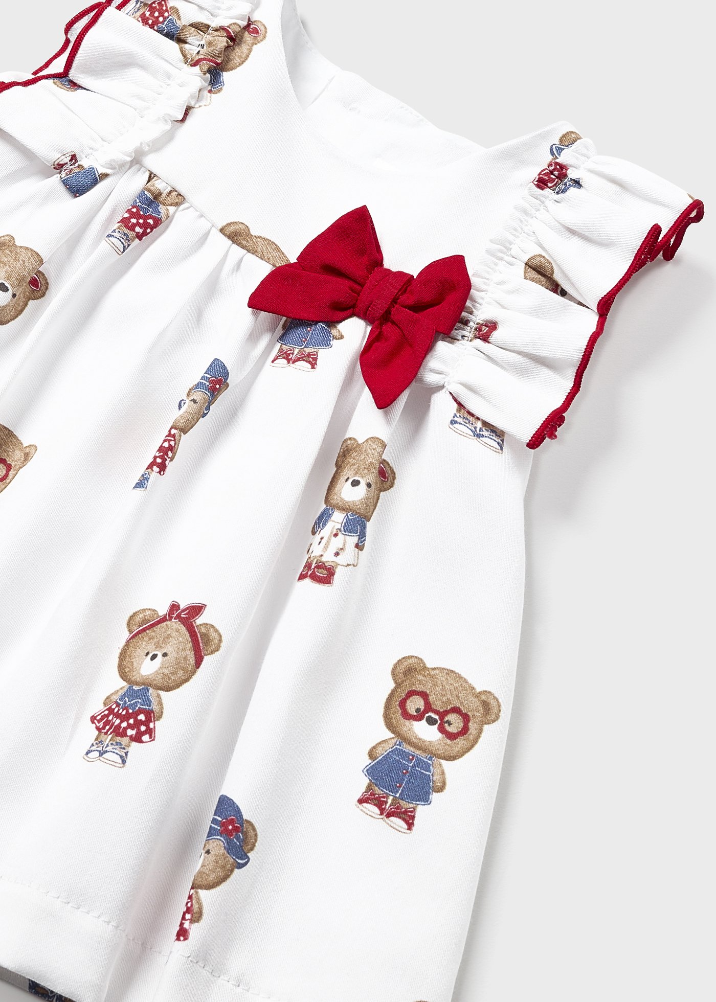 Vestido estampado com capa de fralda de algodão para recém-nascido