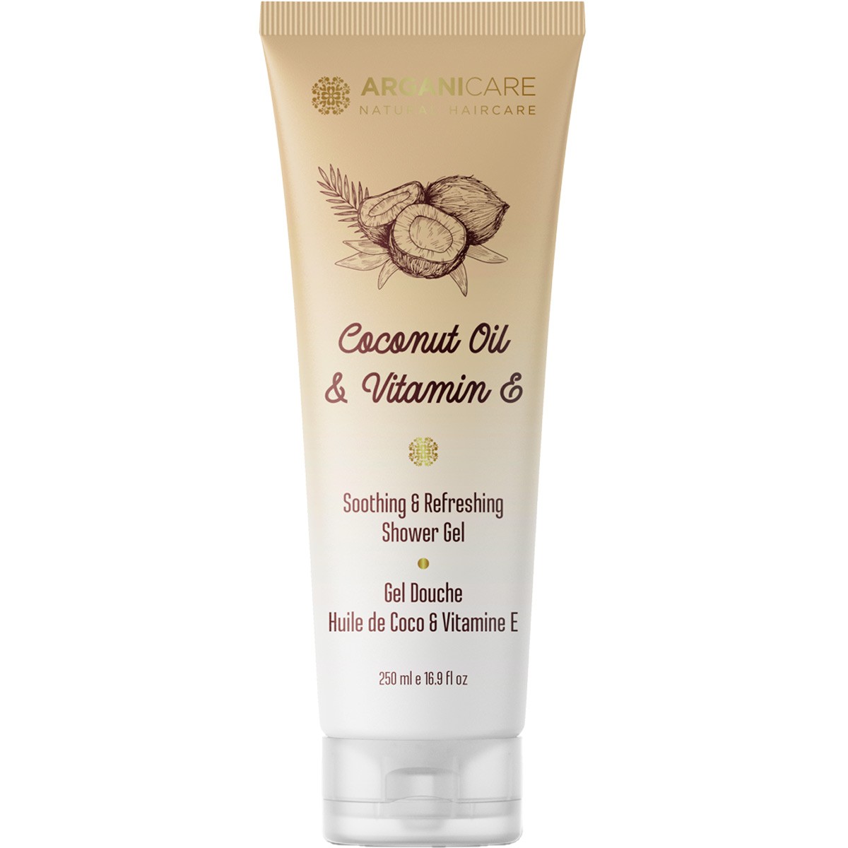 Gel douche hydratant - Huile de coco & vitamine E - 250 ml