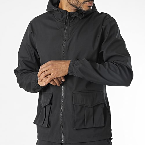 Ensemble Veste Zippée Et Pantalon Cargo Noir