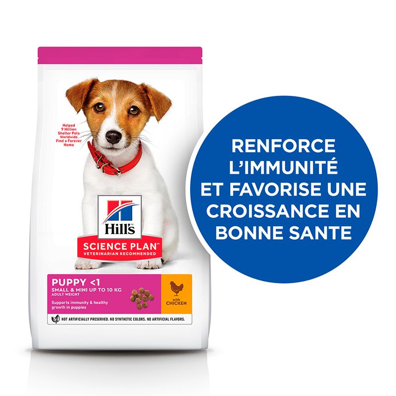 Hill's Science Plan Puppy <1 Small & Mini poulet pour chiot - bitiba.fr