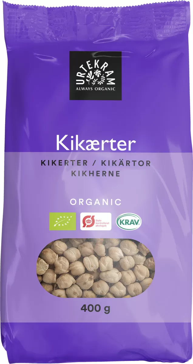 Urtekram Kikærter Ø - 400 g.