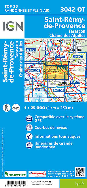 IGN - TOP25 3042 OT SAINT REMY DE PROVENCE 1 25 000