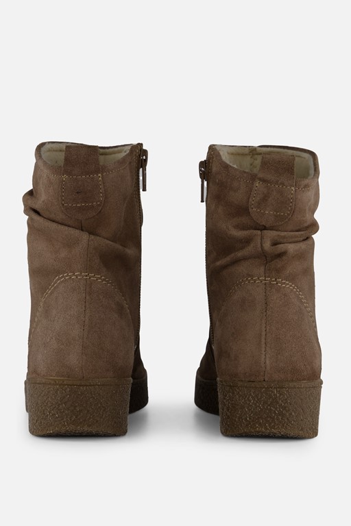 Feyn Marina Enkellaarsjes taupe Suede