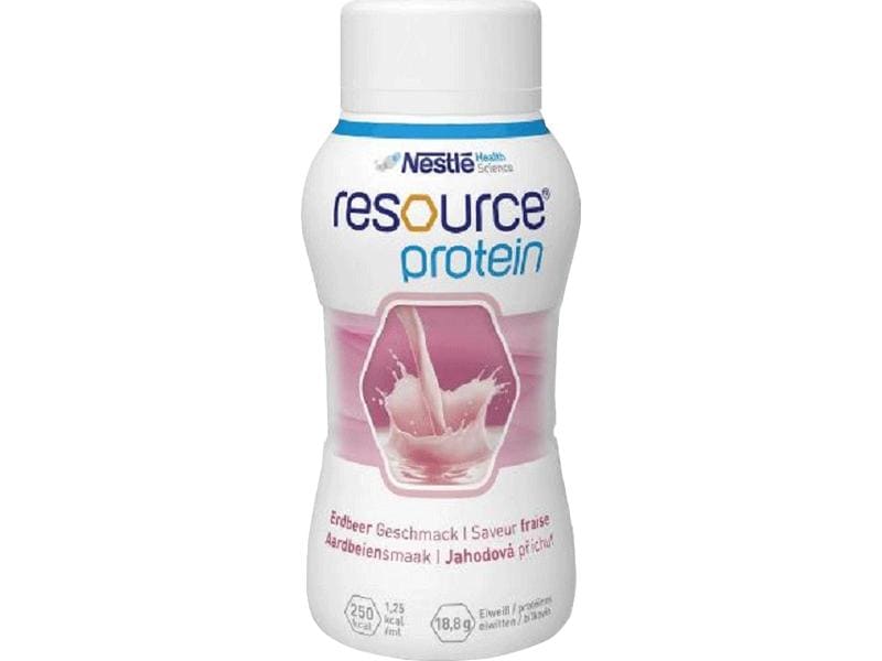 Resource Protein Erdbeer 4 x 200 ml Lebensmittel für besondere medizinische Zwecke