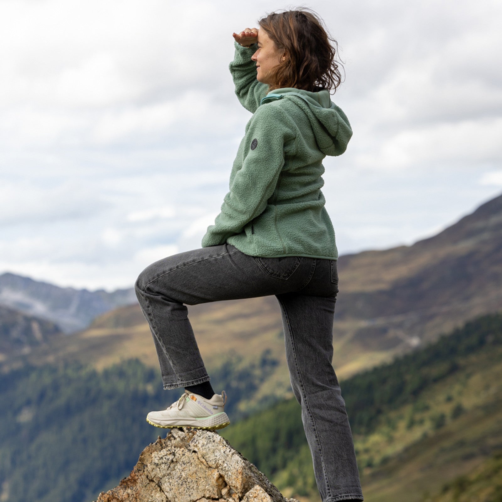 Frauen Sherpa Jacke Bee green bay