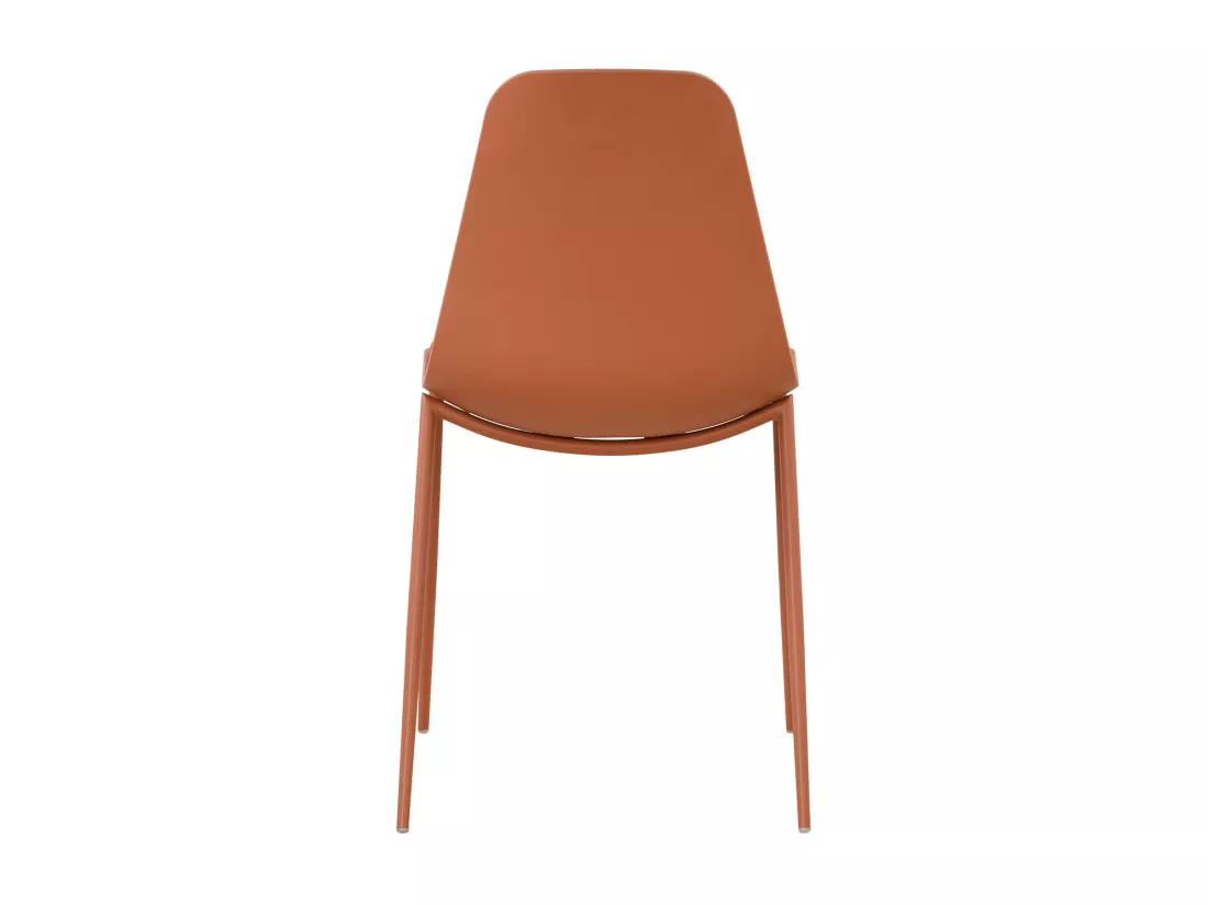 Lot de 4 chaises de jardin en polypropylène et métal - Terracotta - NEGERI de MYLIA