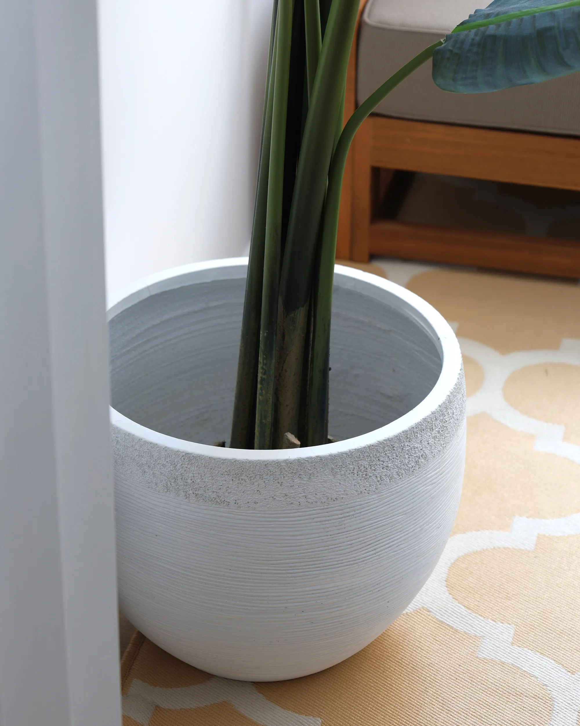 Bloempot ZAKROS 38 cm Wit