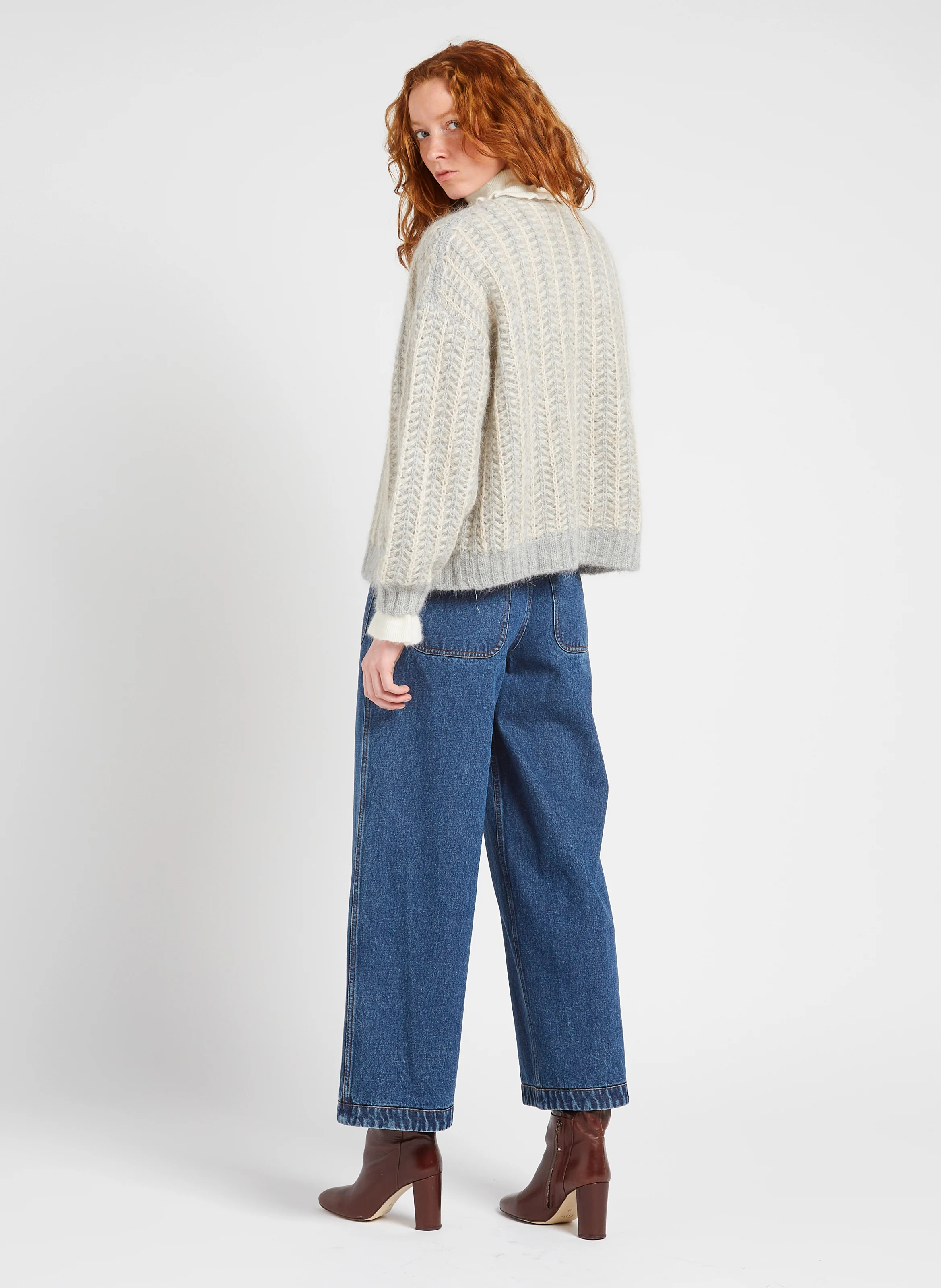 DOILLON - Jean large en coton | Bleu
