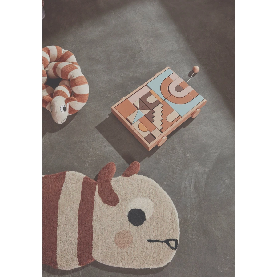 OYOY Teppich Leo Larva Rug caramel offwhite