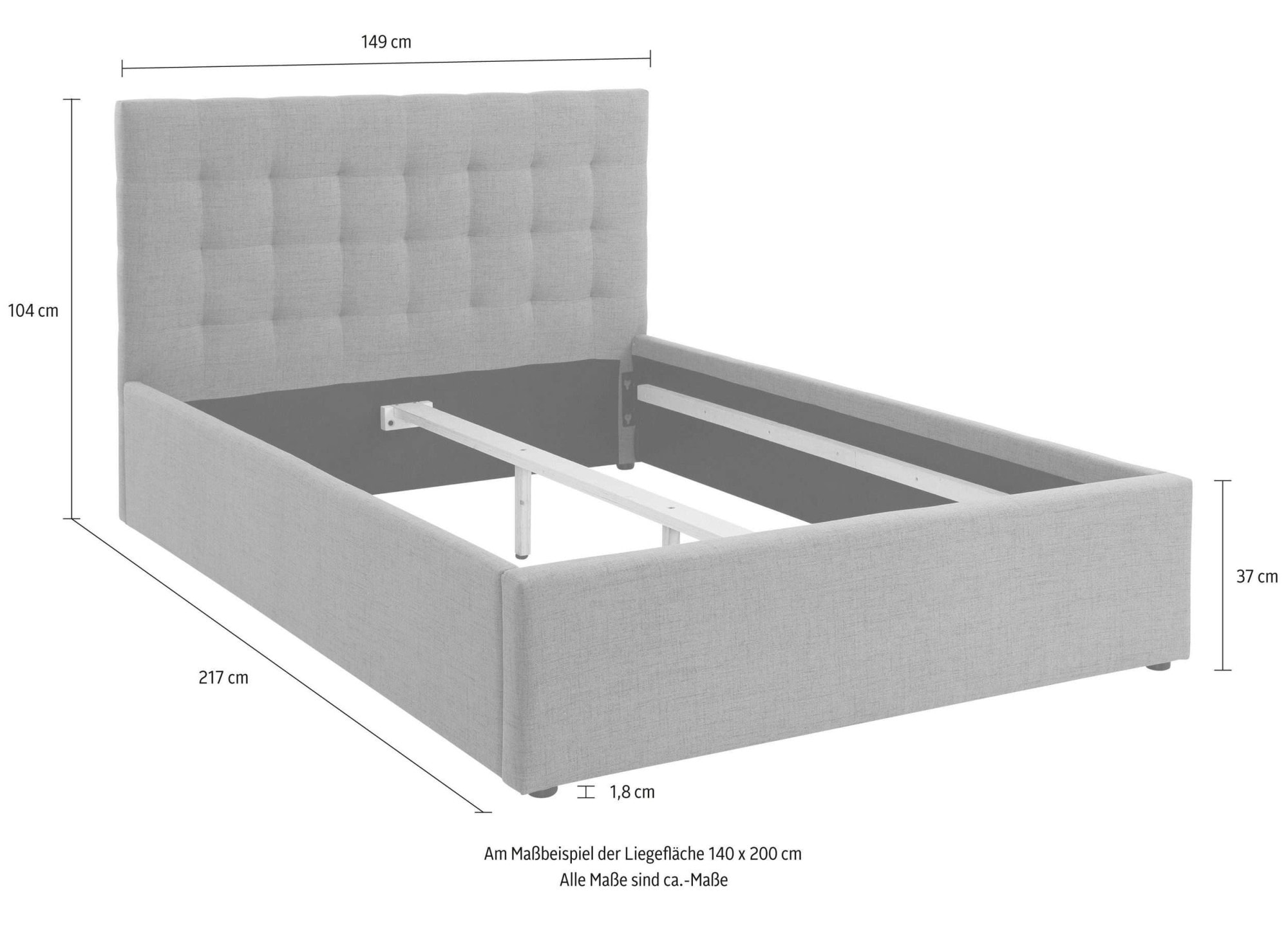 Home affaire Polsterbett »Hamar-Leo, OTTO's Choice, Leopardenbett, Kunstleder mit Veloursstoff« Liegefläche 140 cm x 200 cm, Belastbarkeit 250 KG,  hohe Belastbarkeit! Angesagtes Design 