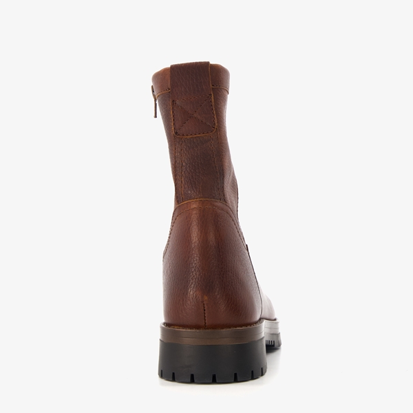 Van Beers gevoerde leren heren boots donkerbruin