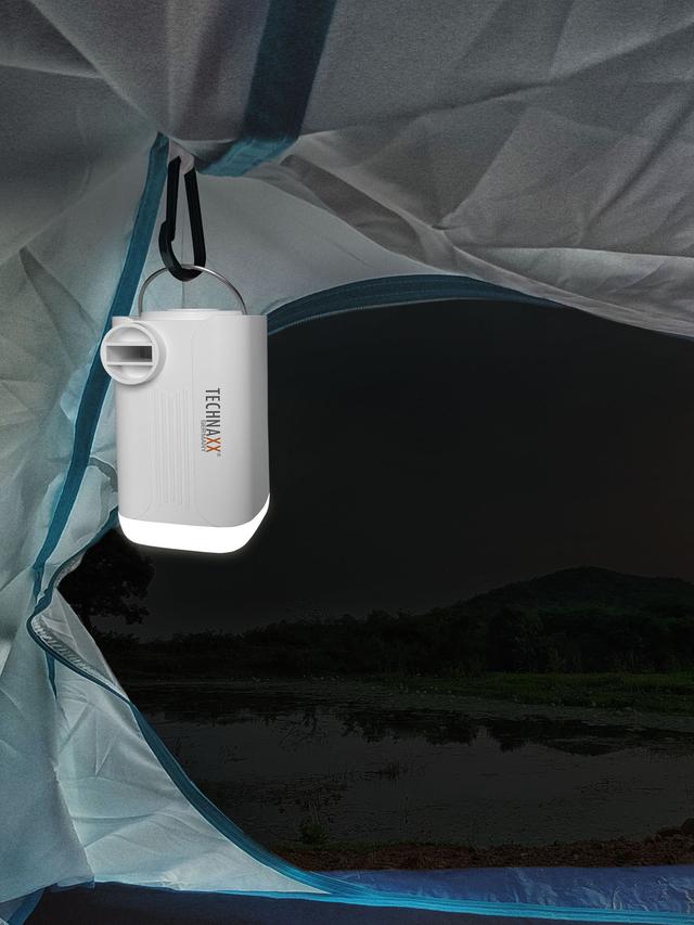 Mini-Akku-Luftpumpe mit LED & Powerbank