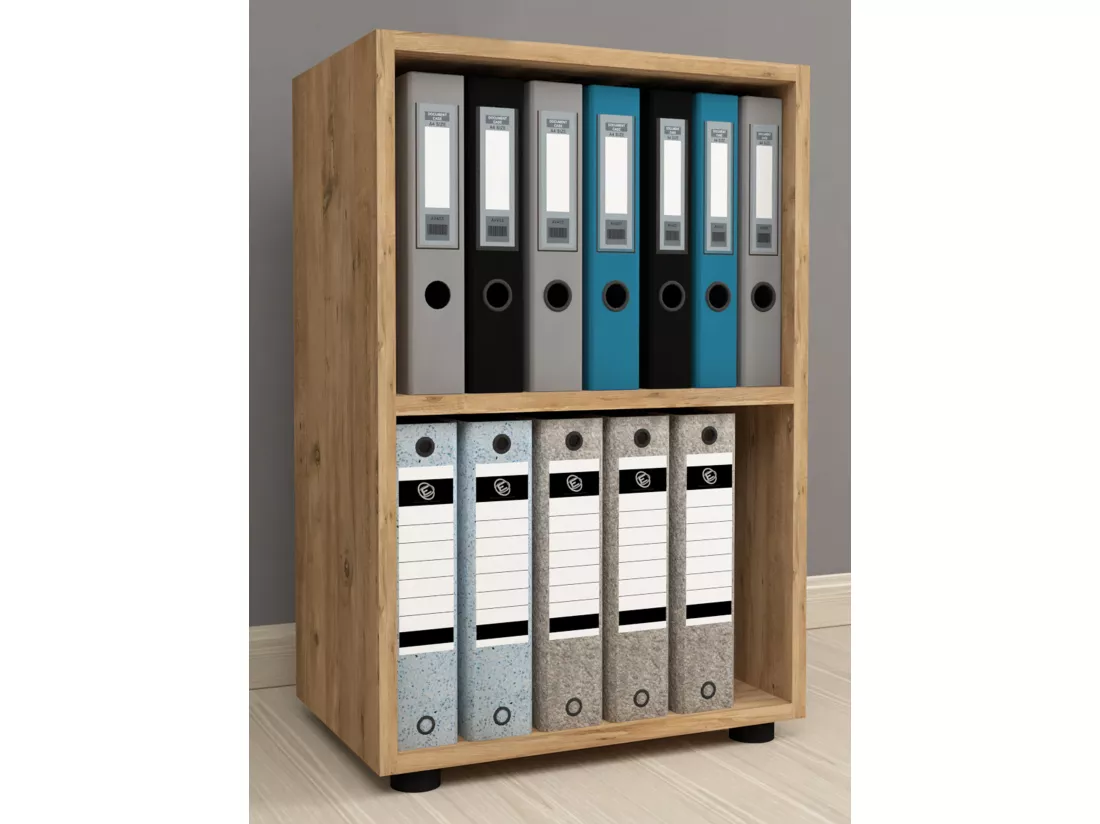 Étagère de bureau en bois Étagère à dossiers Ulas 2f