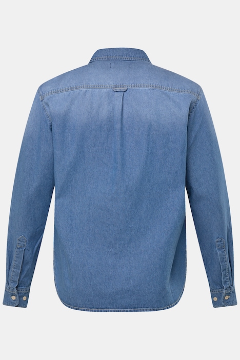 John F. Gee Jeanshemd, Langarm, Kentkragen, Modern Fit, bis 8 XL