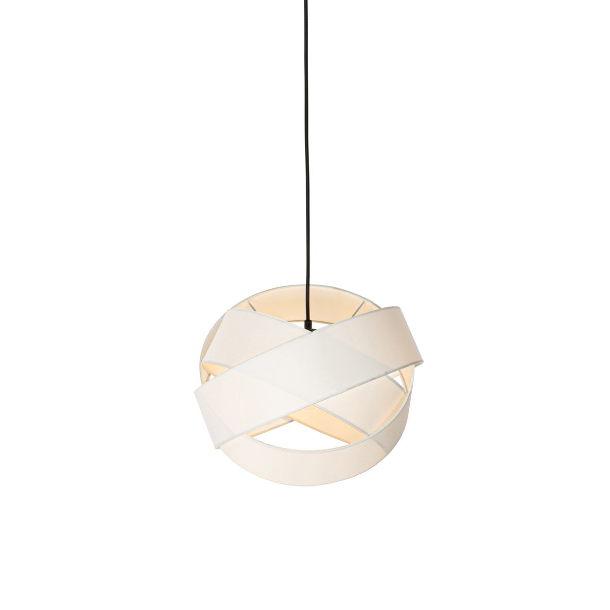 Moderne hanglamp wit met zwart - Cloth