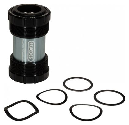 Boitier de Pédalier Elvedes Thread Fit T47 68mm pour Praxis Noir