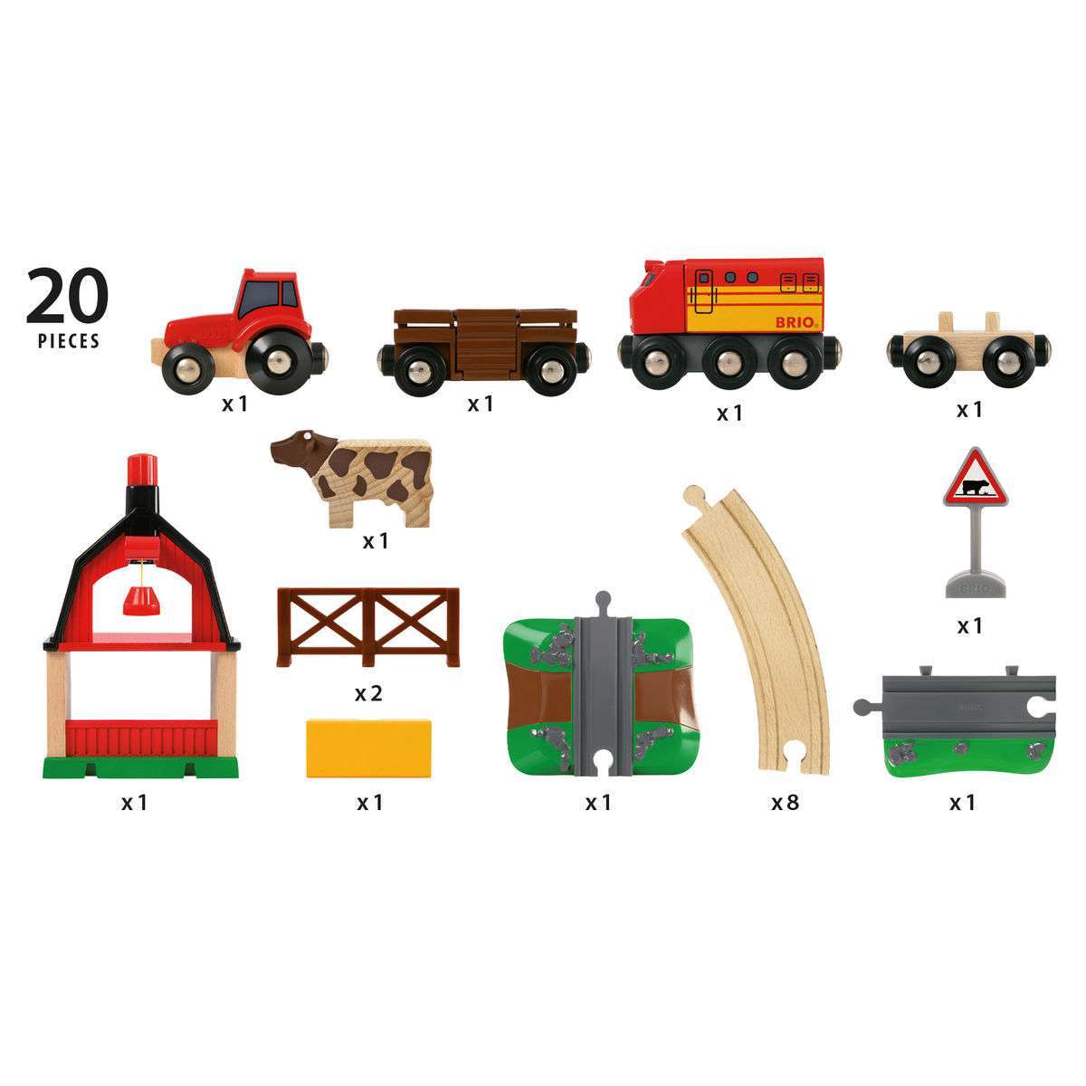 BRIO Spiel Bahn Bauernhof Set