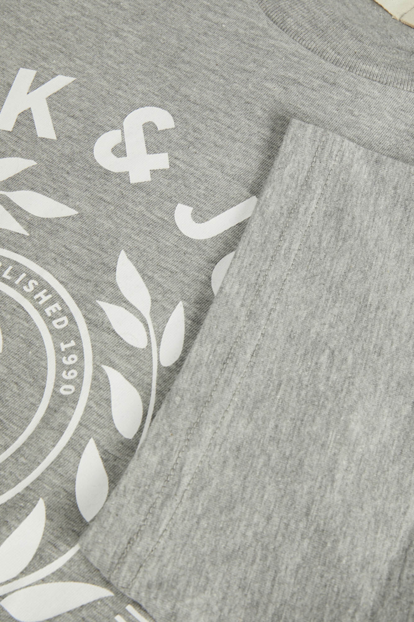 Camiseta com estampa frontal - Cinza