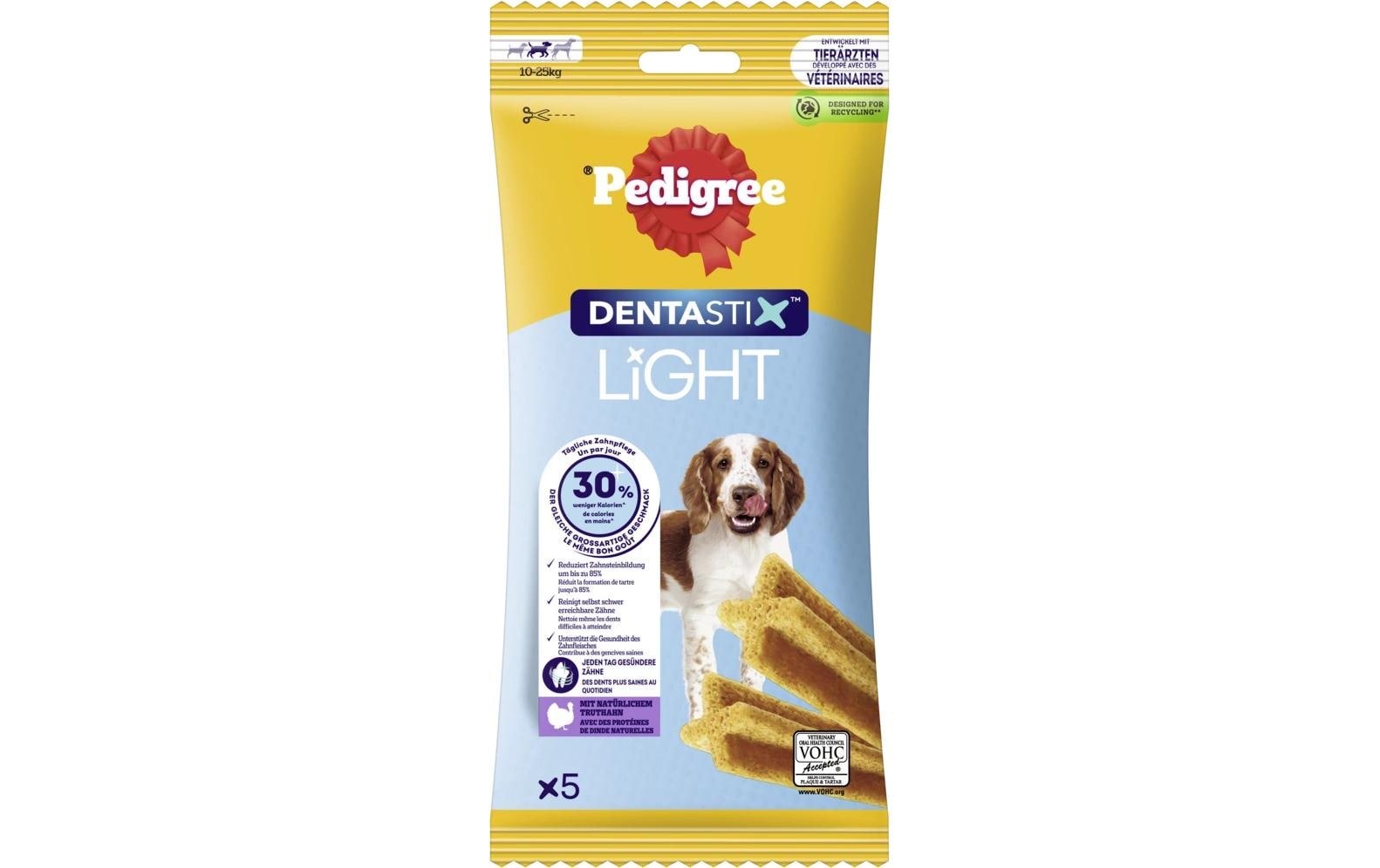 DentaStix Light Singles 5-Pack Medium 72 gLeichter Kauspass mit Luftkern