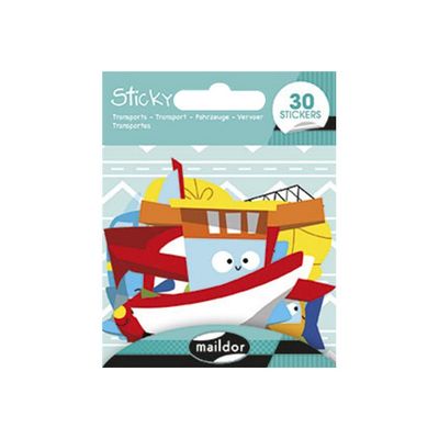 Maildor - 1 feuille gommettes transports