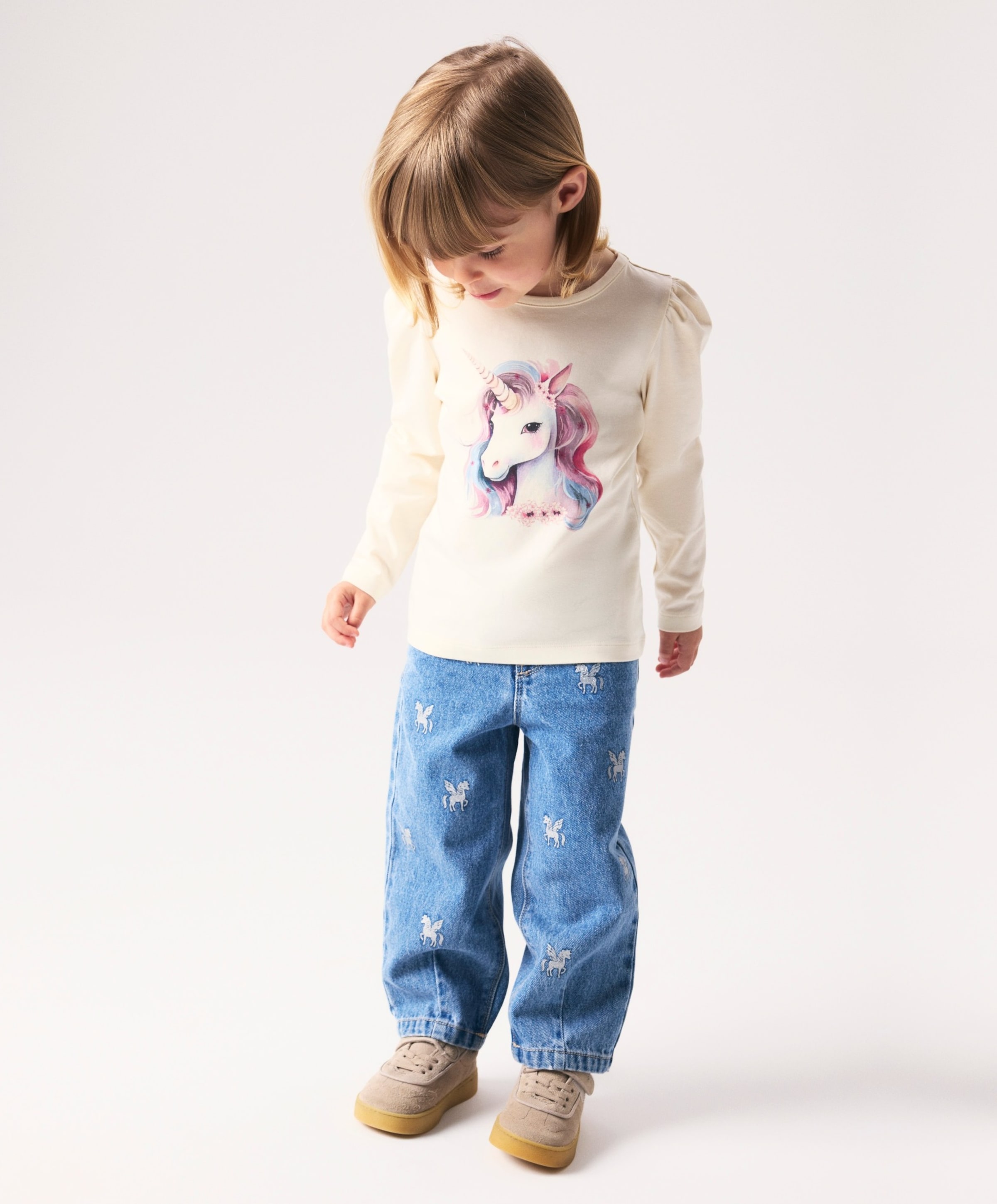 Name it NMFBELLA BARREL GLITTER 4577- meisjes jeans blauw