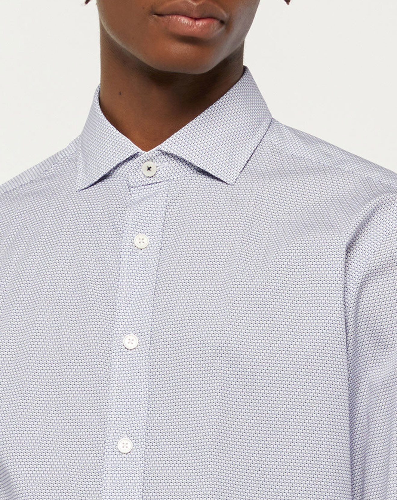 Hackett London Chemise Slim Fit à imprimé ancres bleu ciel/blanc