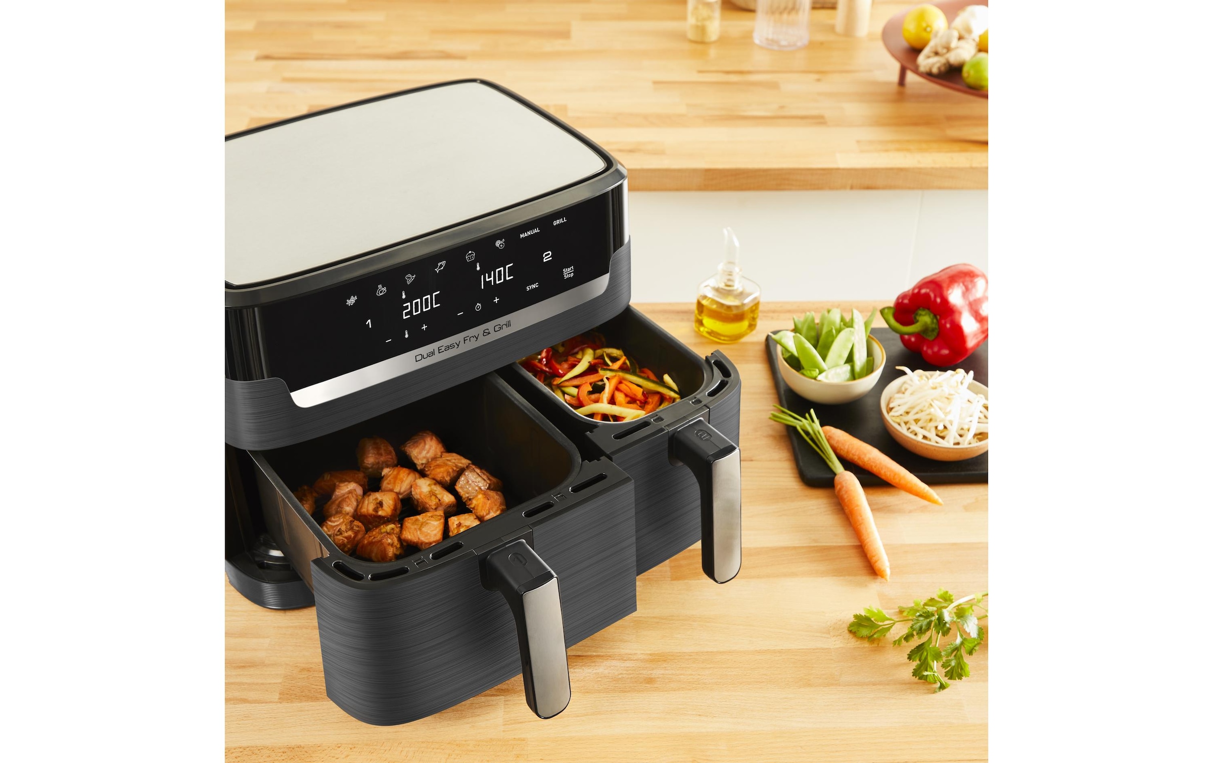 Tefal Heissluftfritteuse »Dual Easy Fry & Grill EY905N« 2280 W