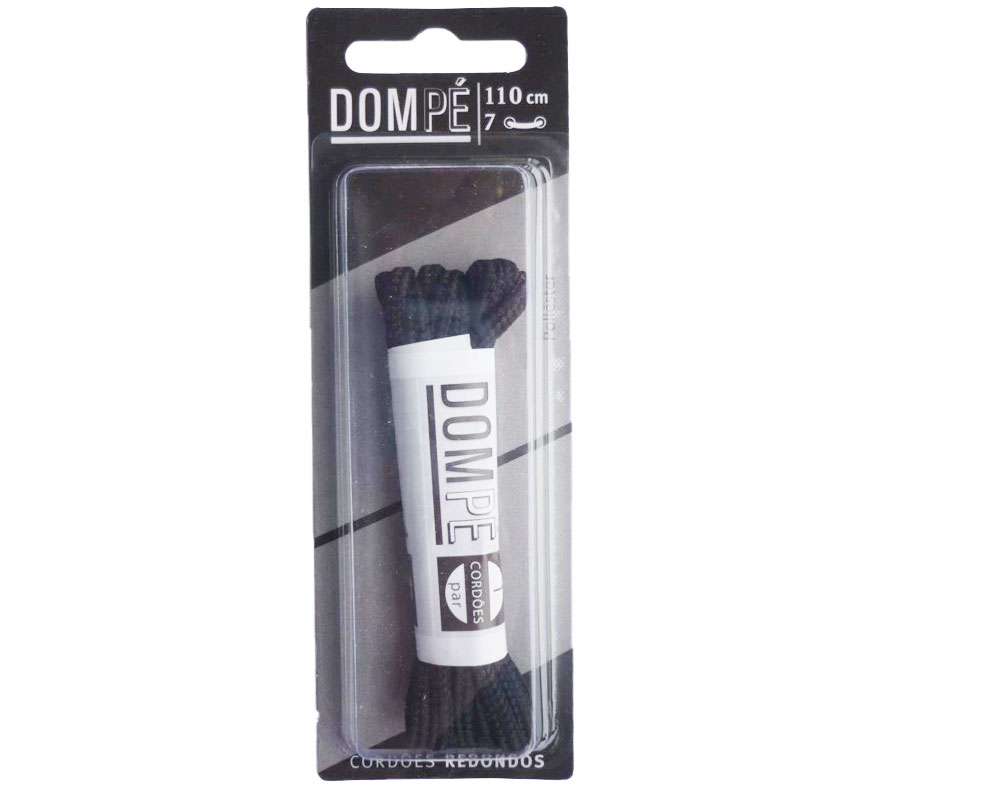 CORDÃO REDONDO DOM PÉ PRETO 110 CM