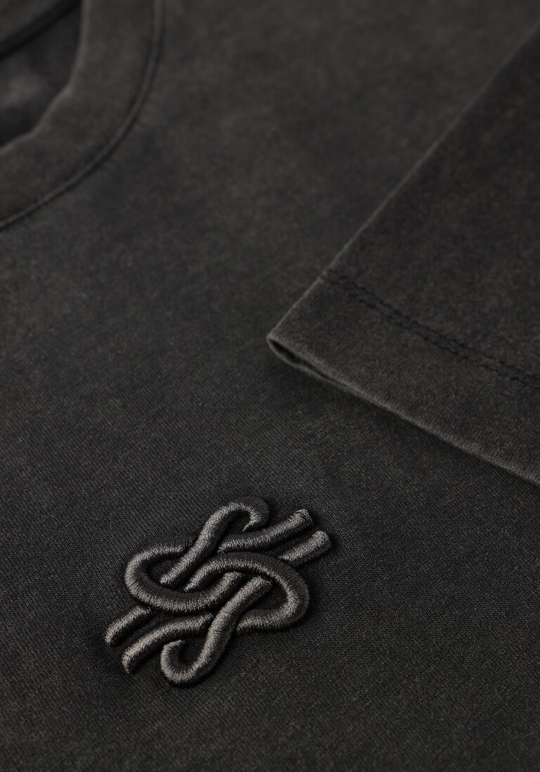 grijze filling pieces t-shirt t-shirt boxy embroidered