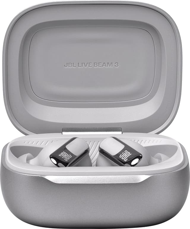 JBL Live Beam 3 true wireless in-ear høretelefoner (sølv)