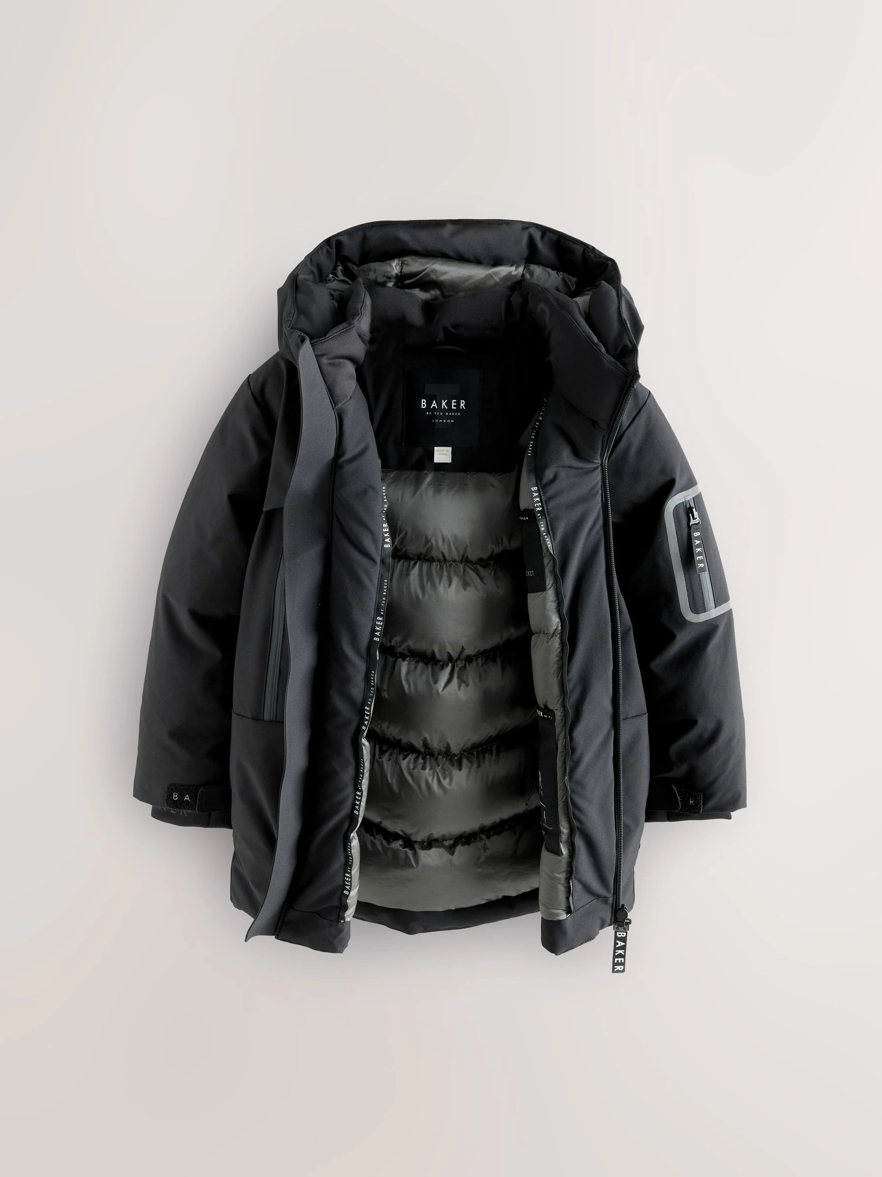 Zwart - Baker by Ted Baker regenbestendige parkajas