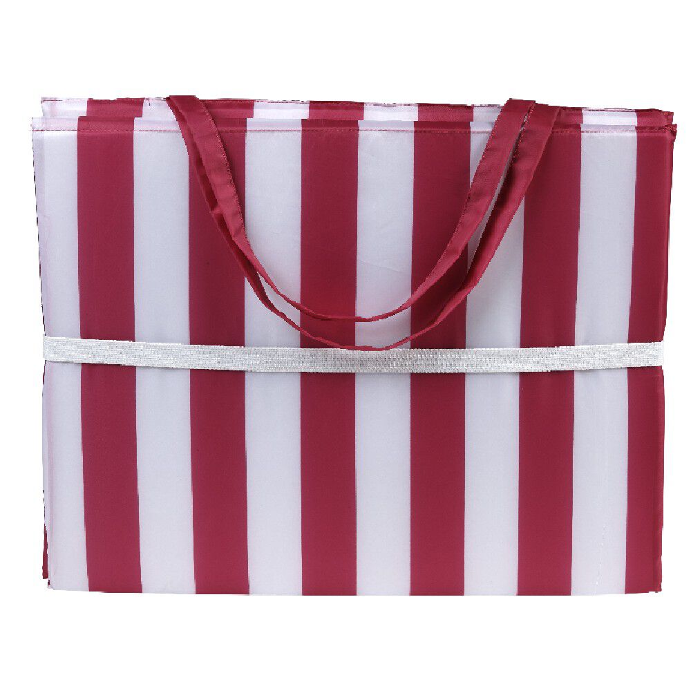 Matelas de plage pliable rouge et blanc