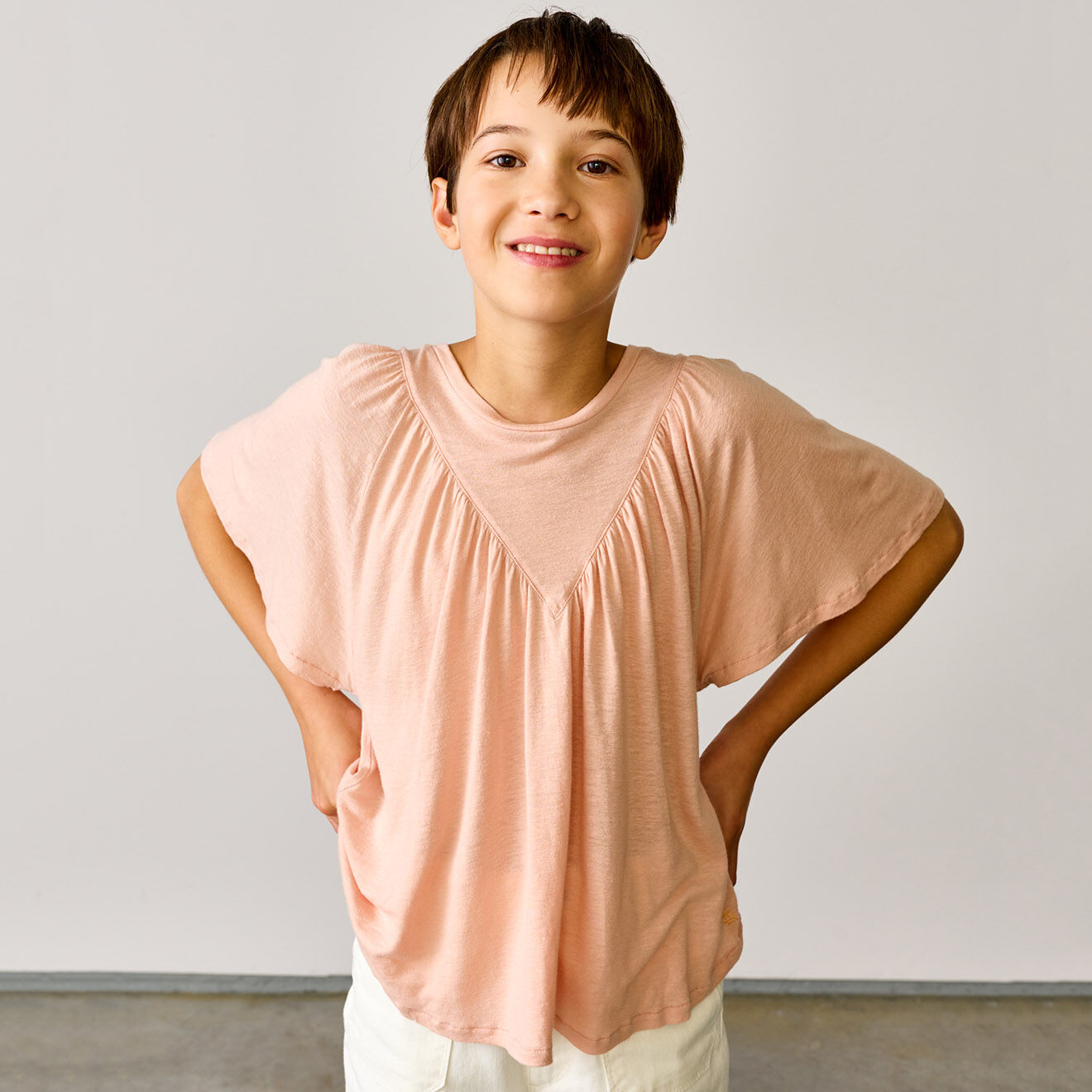 Bellerose T-Shirt en Lin mélangé Varta rose blush