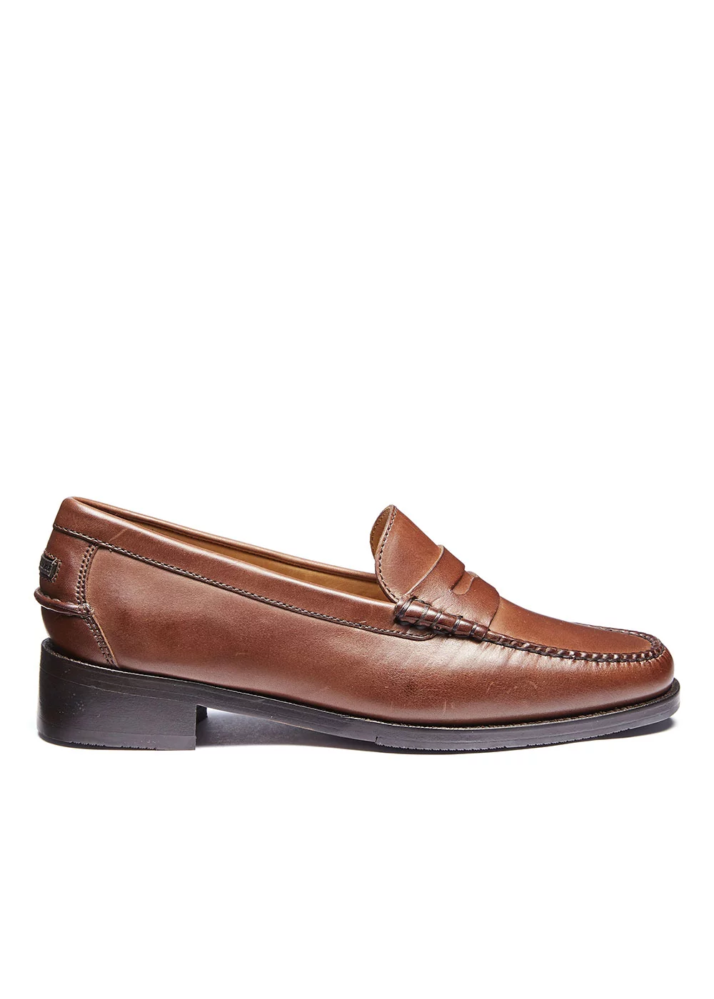 MOCASSIN HEEL MOC CUIR MARRON