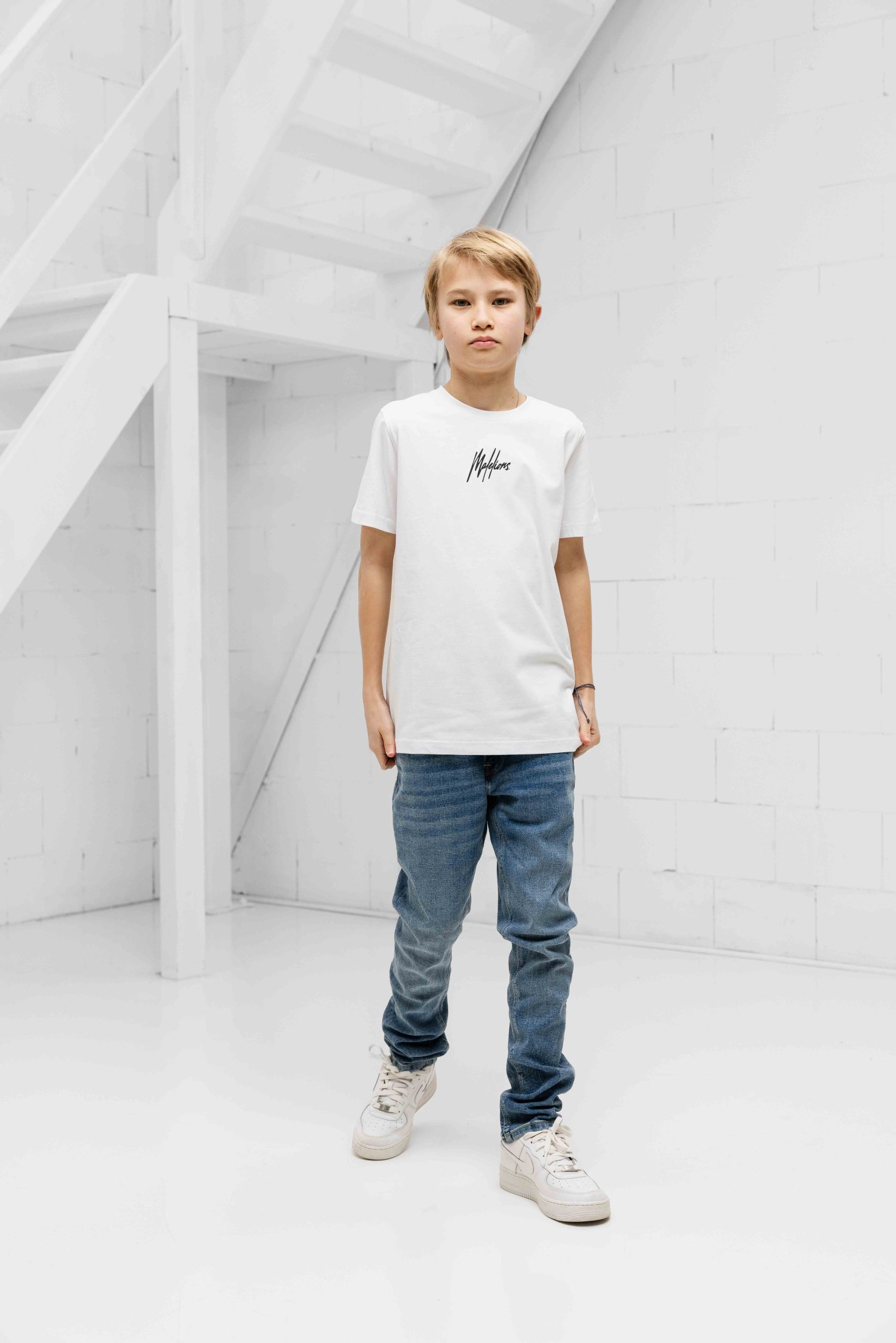 Malelions Water Sign T-Shirt Kids Wit