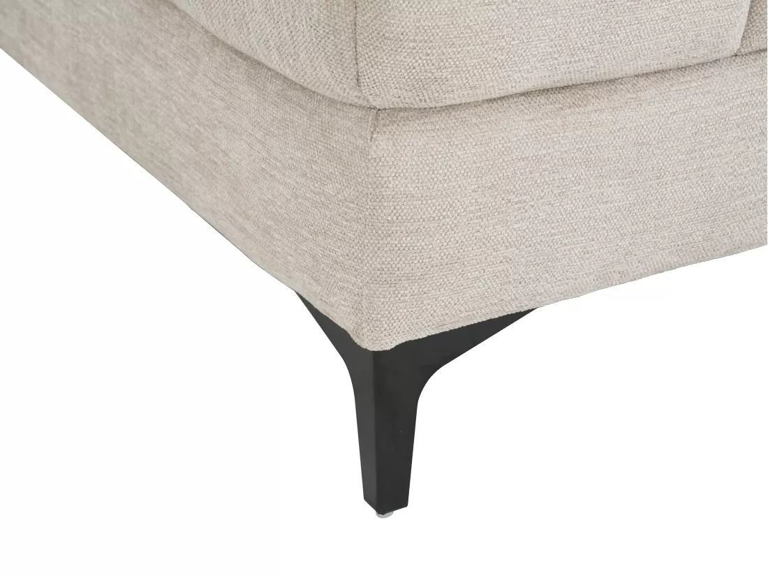 Canapé d'angle gauche relax assise coulissante électrique en tissu beige MONISO
