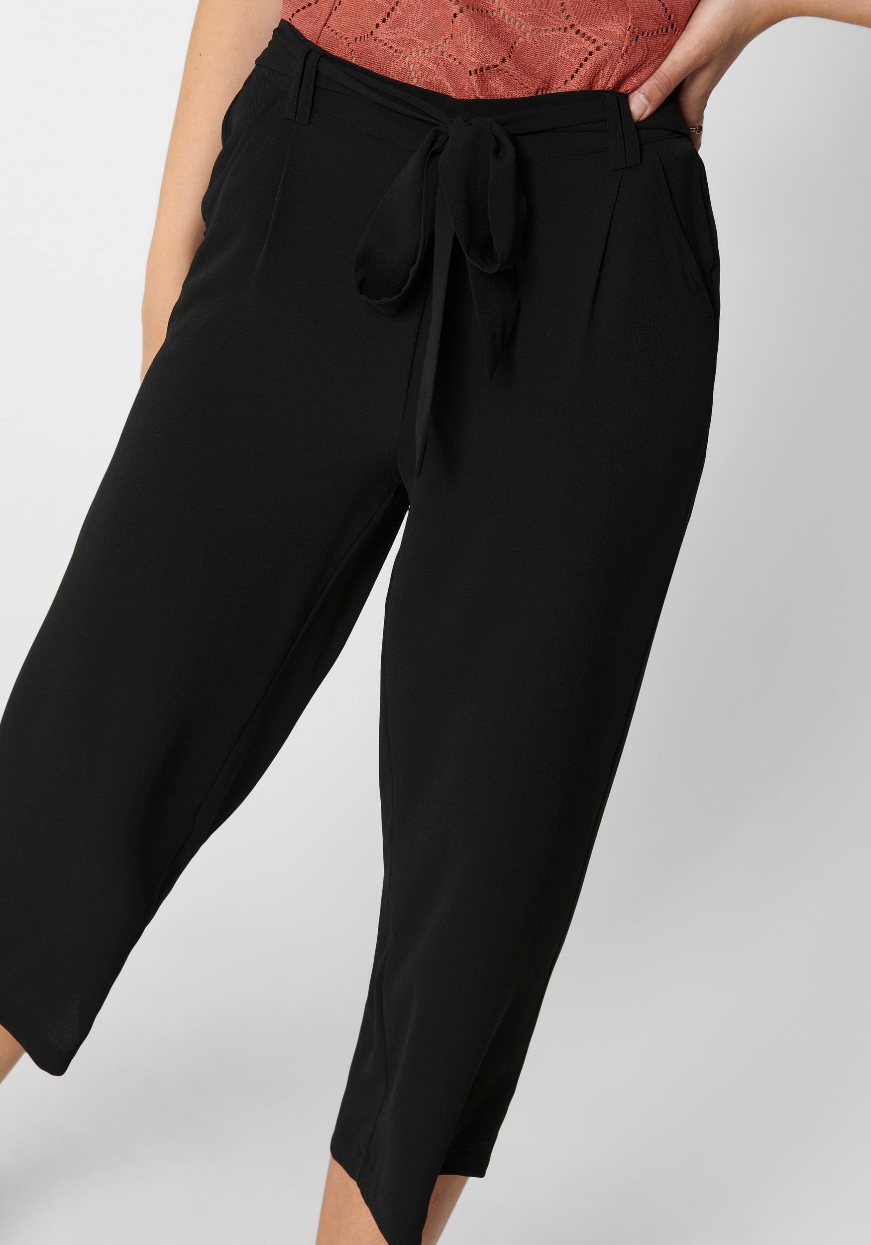ONLY Palazzohose »ONLWINNER – Culottehose mit elastischem Bund und Kordelzug«  unifarben, modisch, regular fit, Kunstfaser, Eingrifftaschen