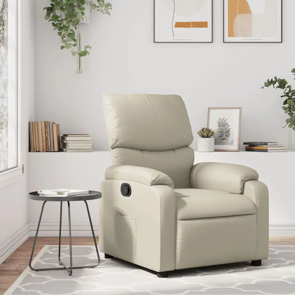 vidaXL - Fauteuil - Crème - Kunstleer