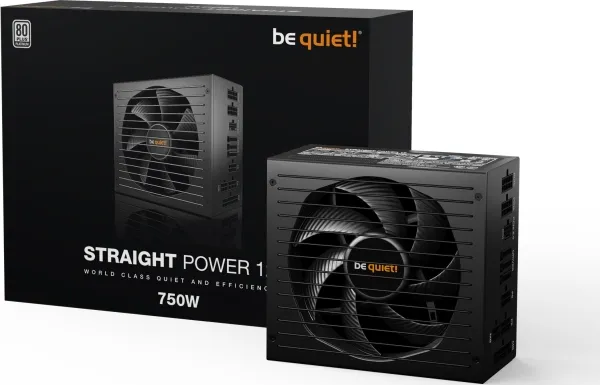 be quiet! Straight Power 12 - Strømforsyning (intern) - ATX12V 3.0/ EPS12V 2.92 - 80 PLUS Platinum - AC 100-240 V - 750 Watt - aktiv PFC - Europa - sort